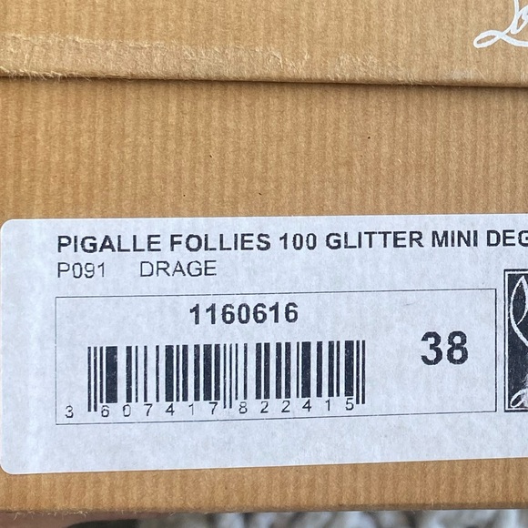 Christian Louboutin Pigalle Follies 100mm Glitter Mini Degrade - Drage Silver - Picture 8 of 15